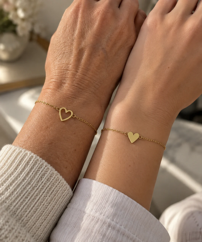 Hjertebåndet - Mor og datter armbånd