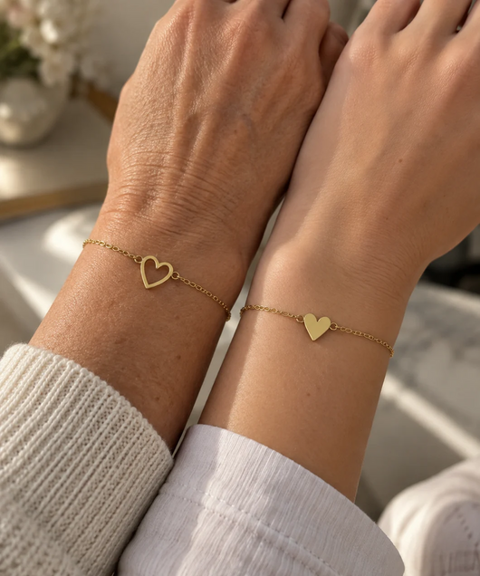 Hjertebåndet - Mor og datter armbånd